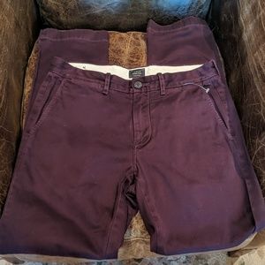 NWOT J.Crew Men's 'Eggplant' color Stretch Jeans